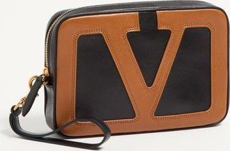 Valentino Garavani Pouch Valentino Garavani Viva Superstar In Nappa Uomo NERO/SPEZIA UNI