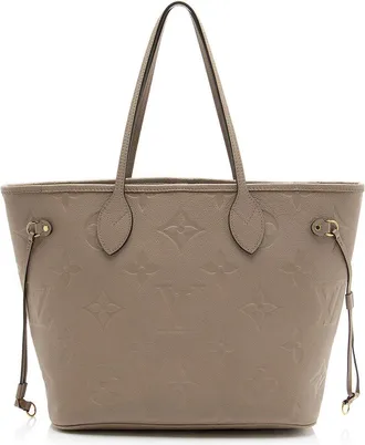 Louis Vuitton Beige Giant Monogram Empreinte Neverfull Mm (Authentic Pre- Loved)