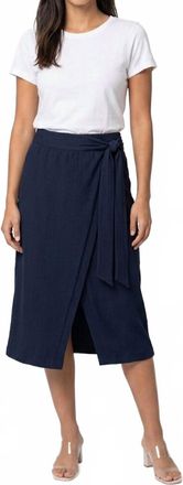 Reiss Jersey Wrap Midi Dress In Navy