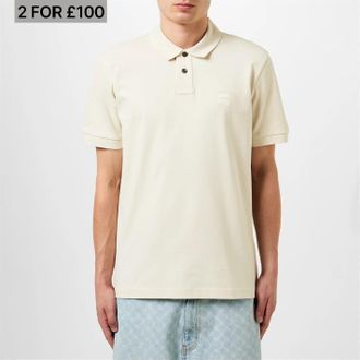 HUGO BOSS Polo-shirt voor heren met Passenger Box-logo (Wit)
