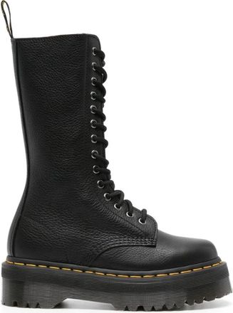 Dr. Martens Zwarte Leren Laarzen - Dames - Veterlaarzen - Zwart - 38 EU - Schoenen