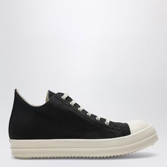 Rick Owens Temple Low sneakers in black/milk white denim