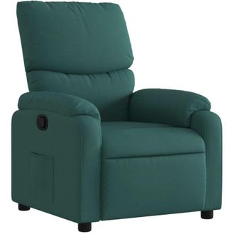 vidaXL Sill&oacute;n Reclinable De Tela Verde Oscuro Vidaxl