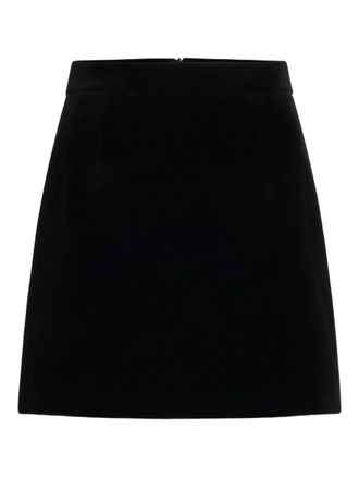 Patou velvet mini skirt - Black
