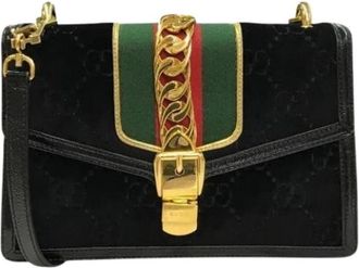 Gucci Pre-owned Vintage Schoudertas - Dames - Vintage Schoudertas - Zwart - ONE Size - Leer - Vintage