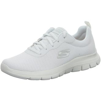 Skechers Womens Flex Appeal 4.0 Brilliant View Sneaker, White Mesh Trim, 6 UK