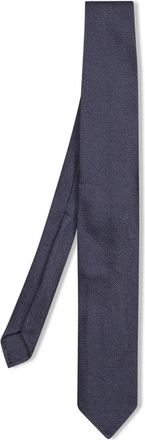 Lardini Geweven Zijden Stropdas - Heren - Stropdassen - Blauw - ONE Size - Accessoires