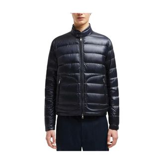 Moncler Heren, Jassen, Blauw, Maat: 4XL Polyamide