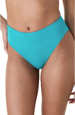 Andie Swim The 90s High Waist Bikini Bottoms in Cyan at Nordstrom, Size X-Small