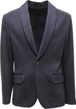 Paolo Pecora Jassen, Heren, Blauw, M, Jersey Jas Gemaakt in Italië