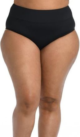 La Blanca Island Goddess High Waist Bikini Bottoms in Black at Nordstrom Rack, Size 20W