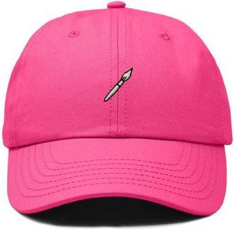 Dalix Paint Brush Dad Cap in Hot Pink at Nordstrom