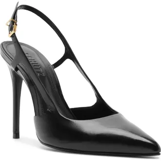 Schutz Boris Slingback Pump in Black/Gold at Nordstrom, Size 8.5