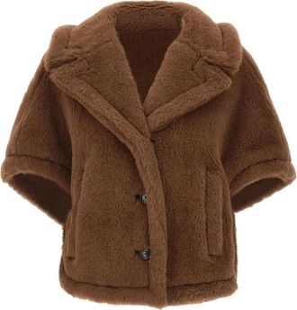 Max Mara Mantella Corvino 4 - Dames - Jassen - Bruin - M/L - Leer - Jassen