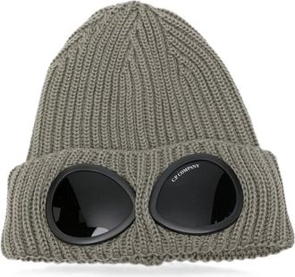 C.P. Company C. p. Company Goggle-detail Ribbed-knit Beanie Hat