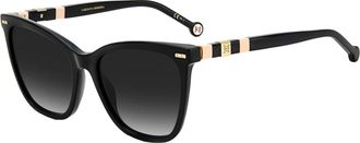 Carolina Herrera Zwart Roze/Grijs Getinte Zonnebril - Dames - Zonnebrillen - Zwart - 55 MM - Accessoires