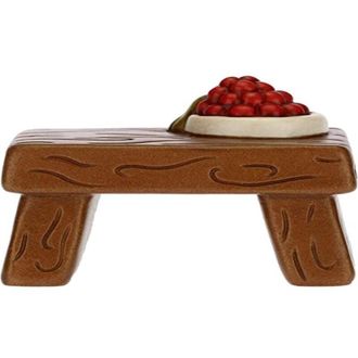 Thun Statuina Presepe Tavolo con Frutta - Decorazioni Natale Casa - Linea Presepe Classico - Ceramica - 6,2 x 4,2 x 5,5 h cm