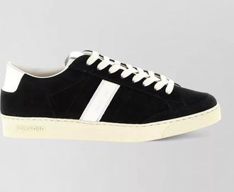 Tom Ford blake sneakers suede upper contrast stripe rubber sole