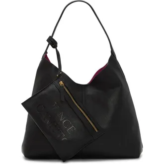 Vince Camuto Jenna Pebble Leather Hobo Bag in Oxford at Nordstrom