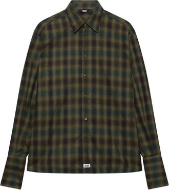 GCDS Check Over Shirt - Dames - Overhemden - Groen - XL - Katoen - Overhemden