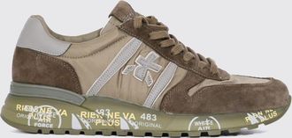 Premiata Lander Low-Top Sneakers in Suede and Nylon with Serrated Sole