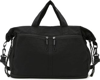 Generic Compatible For Large Capacity Expandable Foldable Carry On Travel Bag Multifunctional Wear-resistant for Swimming Sports(Black)