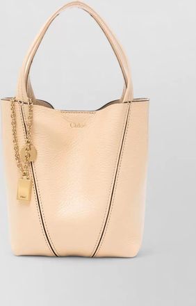 Chlo&eacute; small leather spin bucket shoulder bag