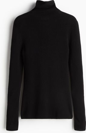 H&M Pullover aus Kaschmirmix mit Turtleneck - Schwarz