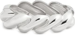 Open Edit Twisted Bangle in Silver at Nordstrom Rack
