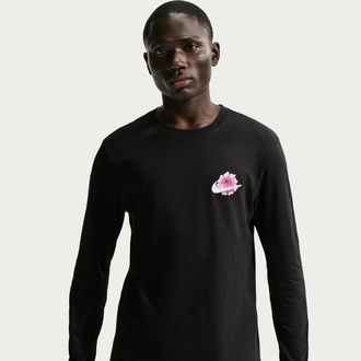 Nike Mens Essential Long-Sleeve Basketball T-Shirt in Black | IH4129-010