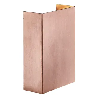 Nordlux Modern Outdoor Wall Light Brown Copper Intergrated LED Coastal/Marine Safe - Mains Powered, IP54