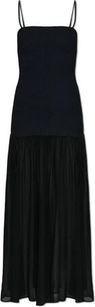 Hunza G Hybrid Dress A Crinkle Georgette - Dames - Maxi kleedjes - Zwart - ONE Size - Kleedjes