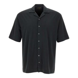 Gran Sasso Short Sleeve Shirt - male - Gran Sasso - Short Sleeve Shirts - Black - 2XL - Shirts