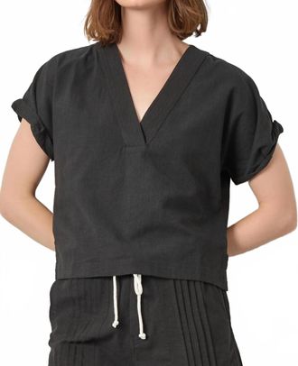 Lilla P Boxy Popover Dolman Top In Black