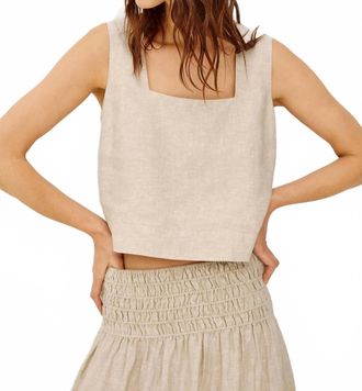 Rails Akira Sleeveless Top In Heathered Flax