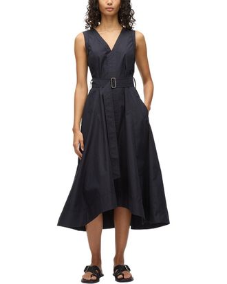 3.1 Phillip Lim Sleeveless V-Neck Belted Midi Dress