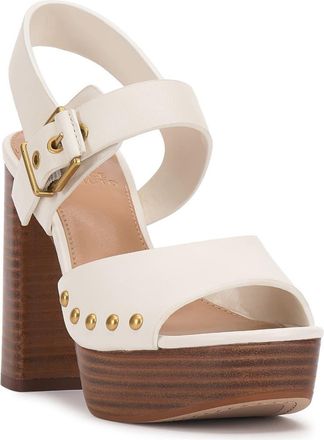 Vince Camuto Patzon Ankle Strap Platform Sandal in Coconut Cream at Nordstrom, Size 7.5