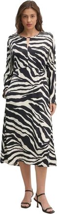 Oui Kleedjes, Dames, Veelkleurig, S, Midi Jurk