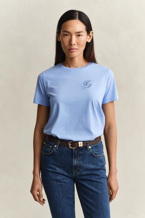 GANT Women Script T-Shirt (XXL) HYDRANGEA BLUE