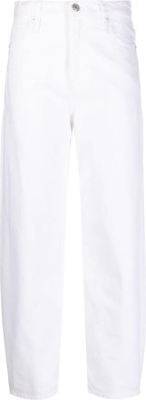Frame Denim high-rise barrel jeans - women - Cotton - 31 - White