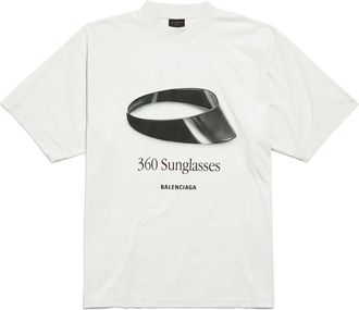 Balenciaga 360 Sunglasses T-Shirt White 764235TSVH89012