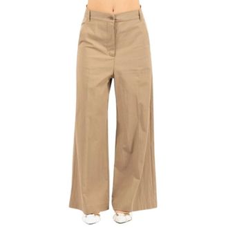 Max Mara Wide Trousers, female, Brown, Size: 2XS Pantalone Weekend