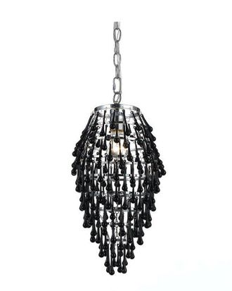 AF Lighting Af Lighting Black Teardrop 1-Light Chandelier