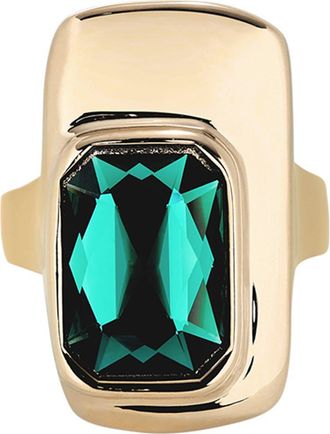 UNOde50 18K Gold-Plated Ring with Green Crystal at Nordstrom, Size 9.5