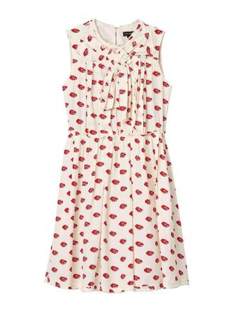 Marc Jacobs Lips Pleated Midi Dress