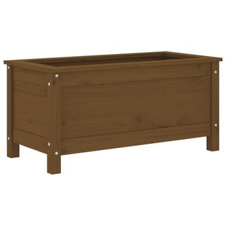 vidaXL Vidaxl - Jardinera Madera Maciza De Pino Marr&oacute;n Miel 82,5x40x39 Cm