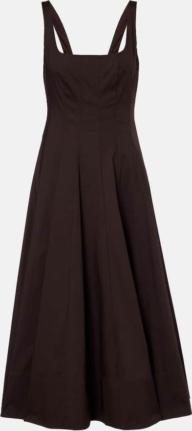 princess polly baby blue dress Staud Pleated cotton midi dress from £192.50