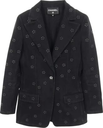 Chanel 1986-1988 Camellia blazer - Black