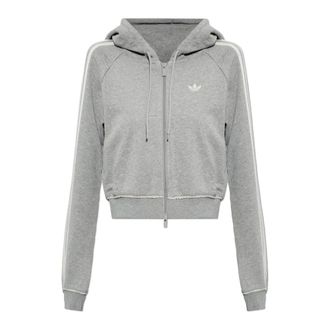adidas GFX Zip Hoodie - Dames - Vesten met rits - Grijs - M - Katoen - Hoodies & sweatvesten