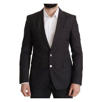 Dolce & Gabbana Jassen, Heren, Zwart, L, Katoen, Taormina Blazer